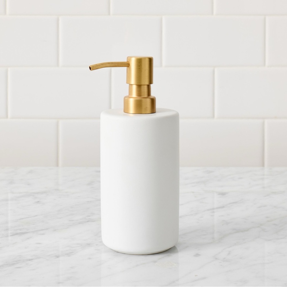 Pottery Barn Mason Glazed Stoneware Soap Pump